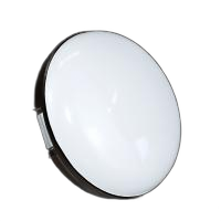 Luminaria led arandela redonda 8w, 4000k, 800 lumens, bivolt ipi65, preto